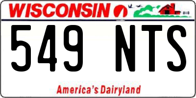 WI license plate 549NTS