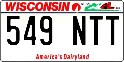 WI license plate 549NTT