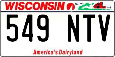 WI license plate 549NTV