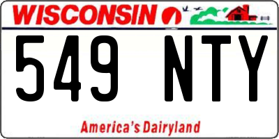 WI license plate 549NTY