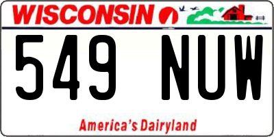 WI license plate 549NUW