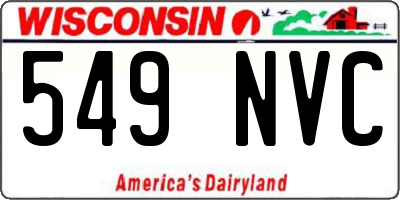 WI license plate 549NVC