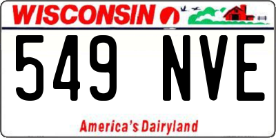 WI license plate 549NVE