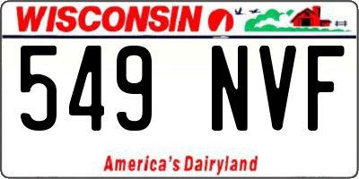 WI license plate 549NVF