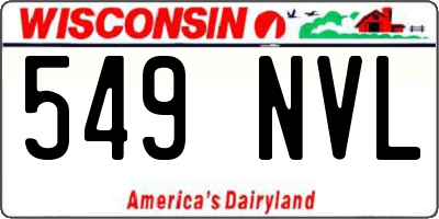 WI license plate 549NVL