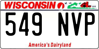 WI license plate 549NVP