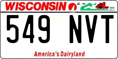 WI license plate 549NVT