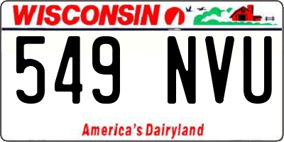 WI license plate 549NVU