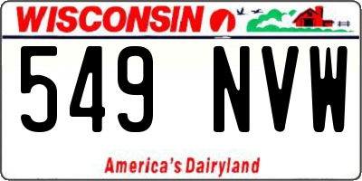 WI license plate 549NVW