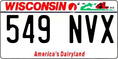WI license plate 549NVX