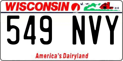 WI license plate 549NVY