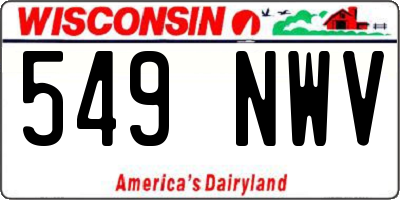 WI license plate 549NWV