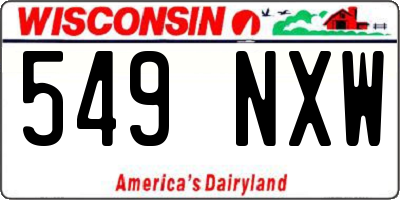 WI license plate 549NXW