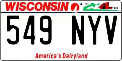 WI license plate 549NYV