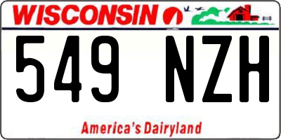 WI license plate 549NZH