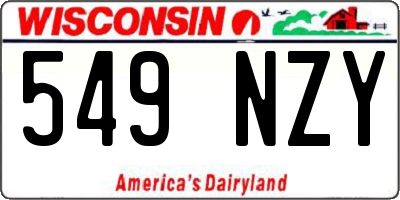 WI license plate 549NZY