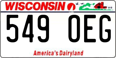 WI license plate 549OEG