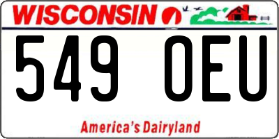 WI license plate 549OEU