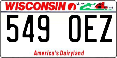 WI license plate 549OEZ