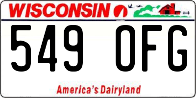 WI license plate 549OFG