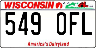 WI license plate 549OFL
