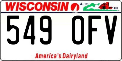 WI license plate 549OFV