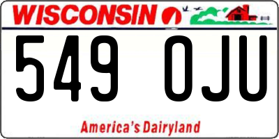 WI license plate 549OJU