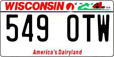 WI license plate 549OTW