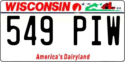 WI license plate 549PIW