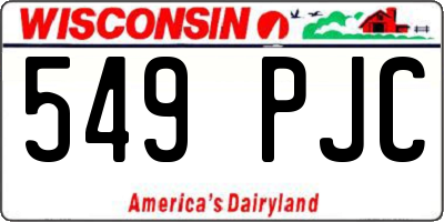 WI license plate 549PJC
