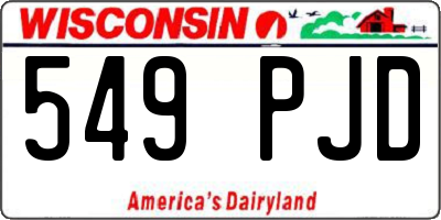 WI license plate 549PJD
