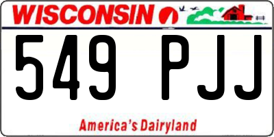 WI license plate 549PJJ