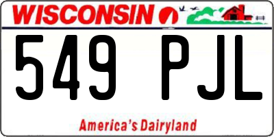 WI license plate 549PJL