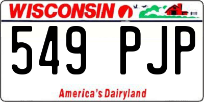 WI license plate 549PJP