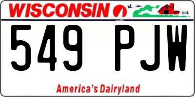 WI license plate 549PJW
