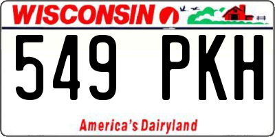 WI license plate 549PKH