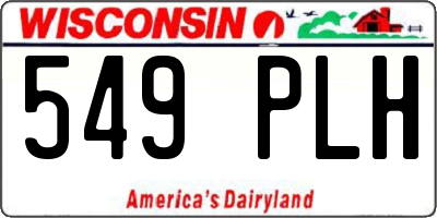 WI license plate 549PLH