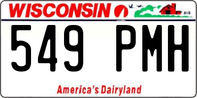 WI license plate 549PMH