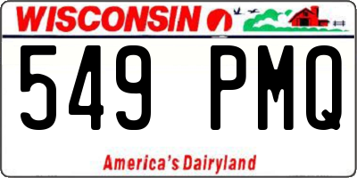 WI license plate 549PMQ