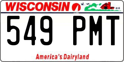 WI license plate 549PMT