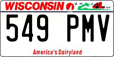 WI license plate 549PMV