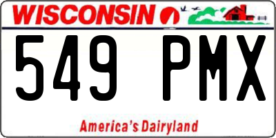 WI license plate 549PMX
