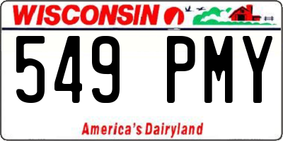 WI license plate 549PMY