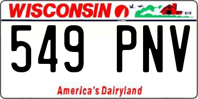 WI license plate 549PNV