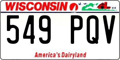 WI license plate 549PQV