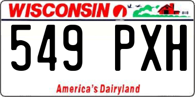 WI license plate 549PXH