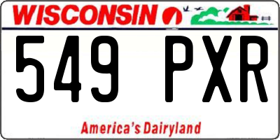 WI license plate 549PXR