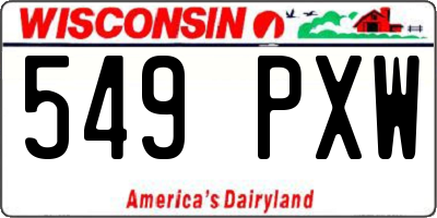 WI license plate 549PXW