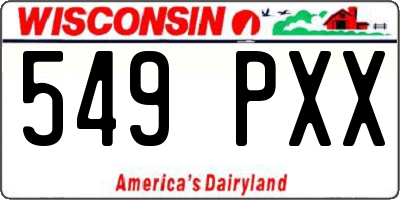WI license plate 549PXX