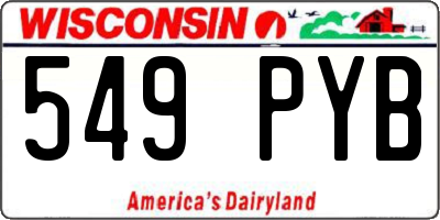 WI license plate 549PYB